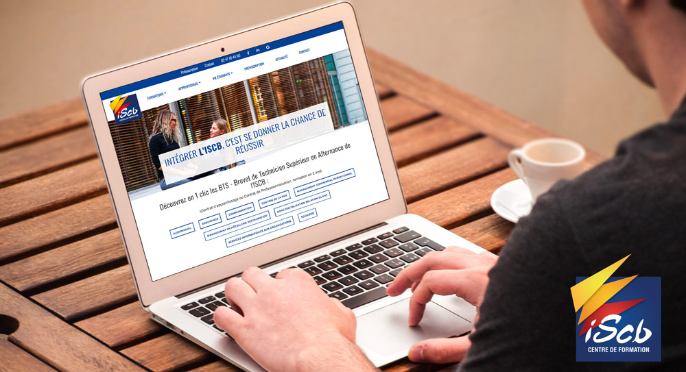 un nouveau site web, iscb.fr avec la présentation des bts en alternance
