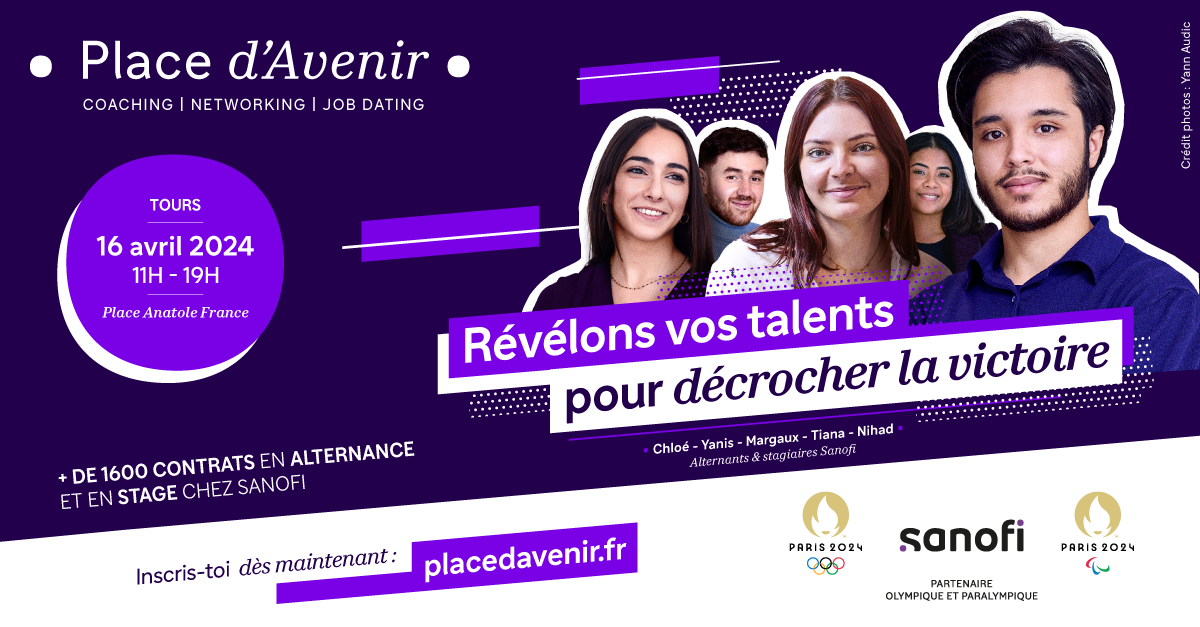 Le 16 avril 2024, une journée de recrutement est organisée à Tours par l’entreprise Sanofi ! 